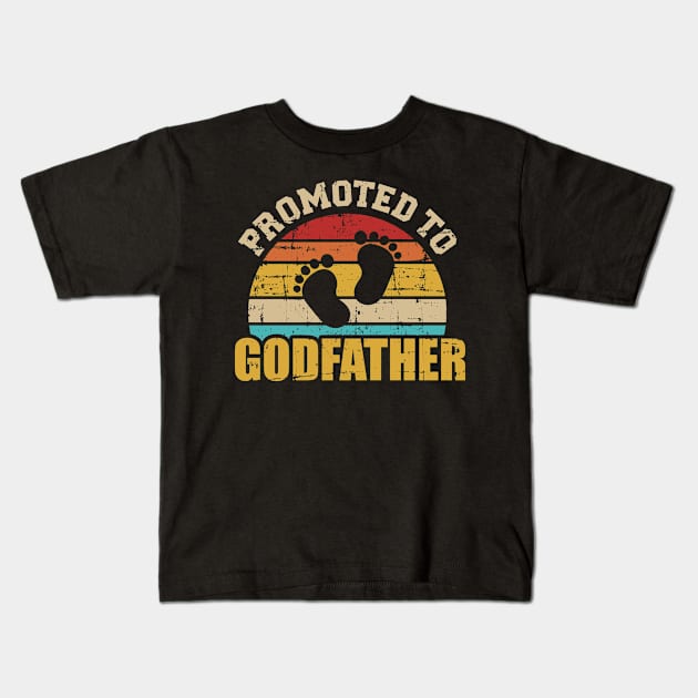 Promoted to godfather vintage Kids T-Shirt by Designzz